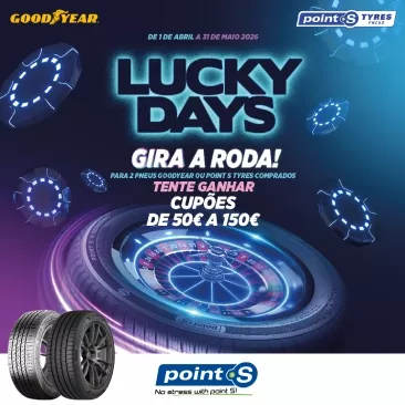 Lucky Days Point S Goodyear gira a roda